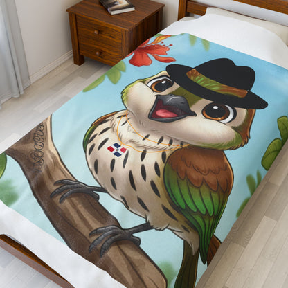 Velveteen Plush Blanket Cigüita the Palmchat