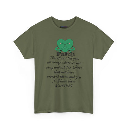 Unisex Heavy Cotton Tee - Faith Mark 11:24