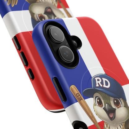 Dominican flag with Cigüa ready for baseball Tough Magnetic Iphone Cases