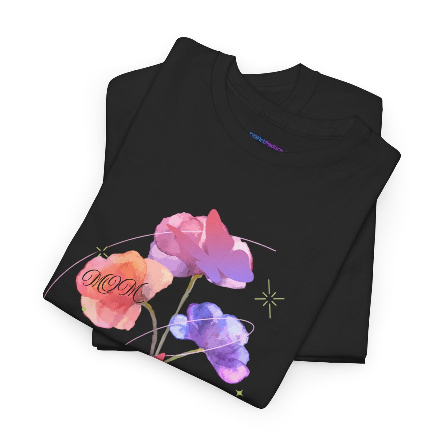 Dreamy Watercolor Flowers & Butterfly - Heavy Cotton Tee