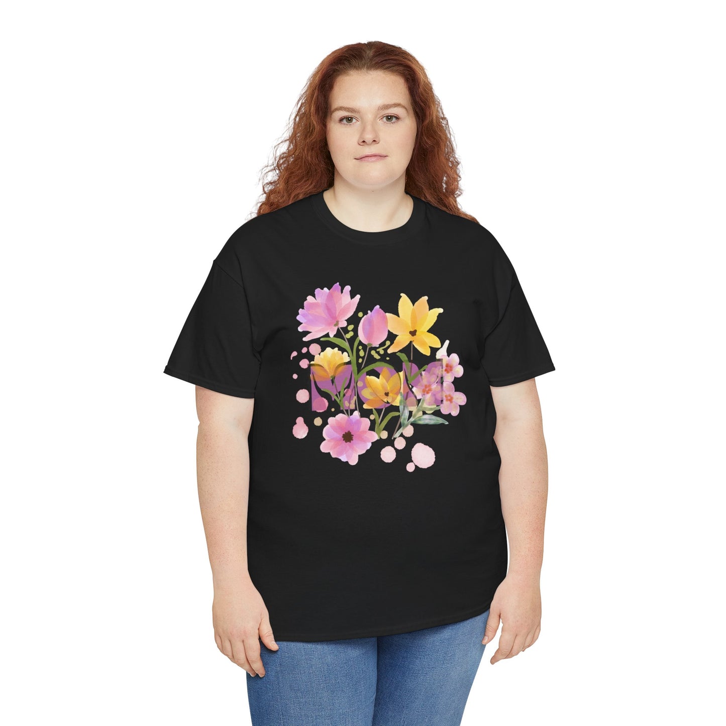 Soft Floral Mom Tribute Design - Heavy Cotton Tee