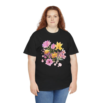 Soft Floral Mom Tribute Design - Heavy Cotton Tee