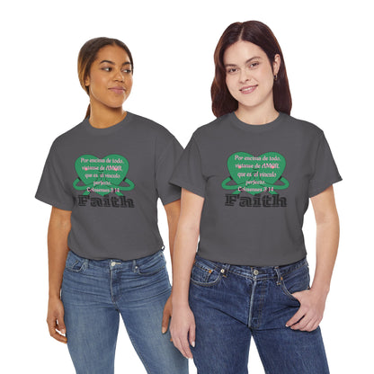 Unisex Heavy Cotton Tee - Fe (Faith), Colosenses 3:14