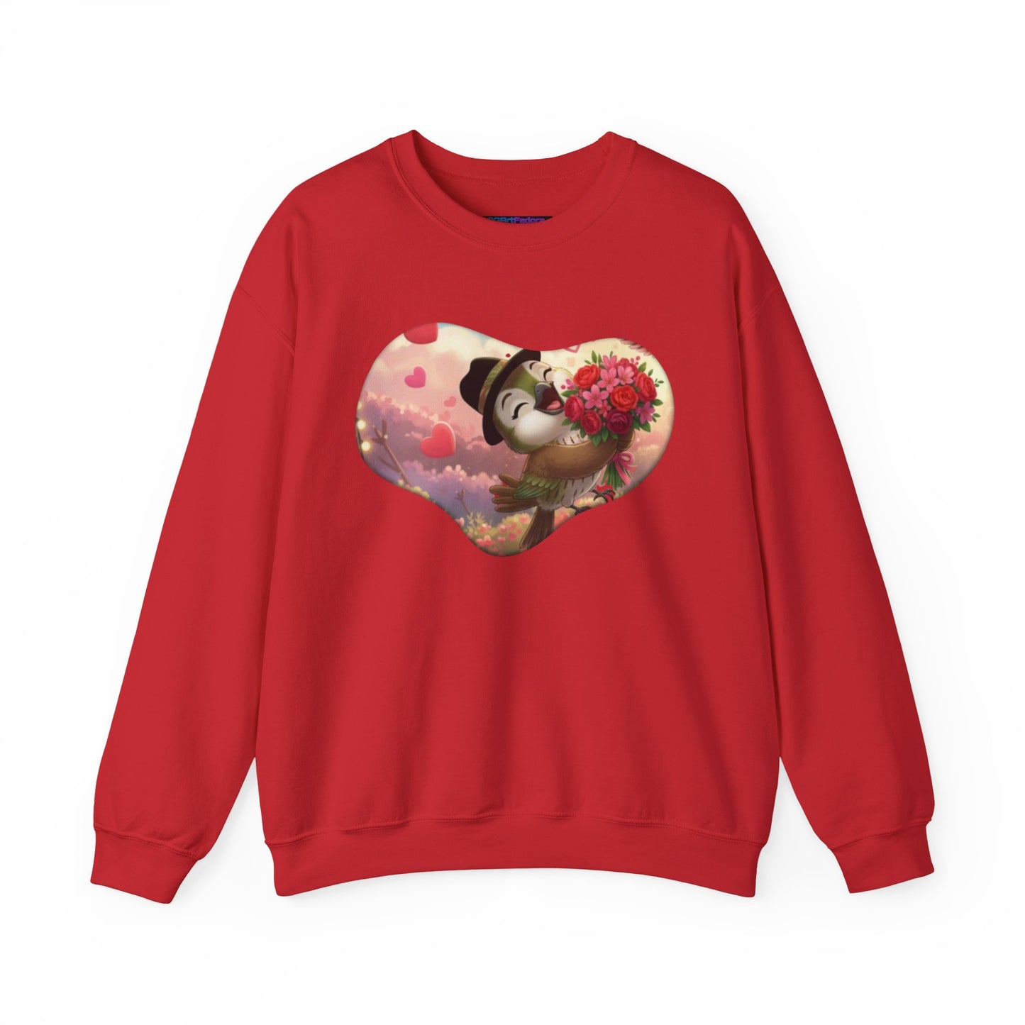 Unisex Heavy Blend Crewneck Sweatshirt San Valentin heart with ciguita.