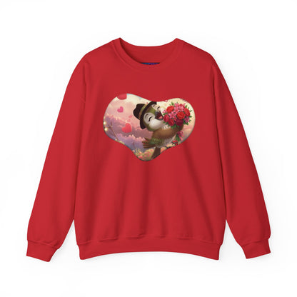 Unisex Heavy Blend Crewneck Sweatshirt San Valentin heart with ciguita.