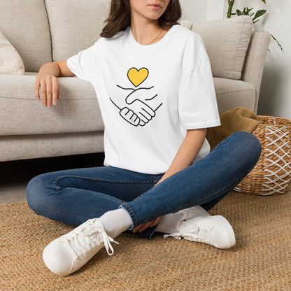 Unisex Softstyle T-Shirt Clasped Hands with Heart