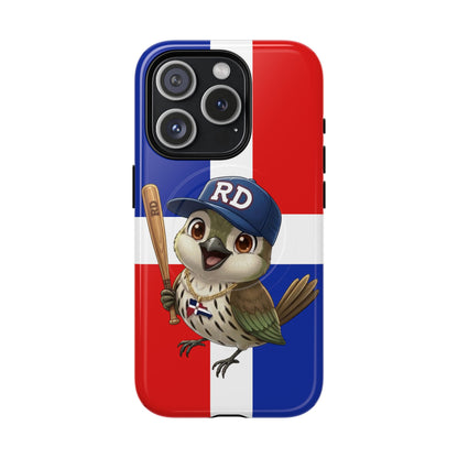Dominican flag with Cigüa ready for baseball Tough Magnetic Iphone Cases