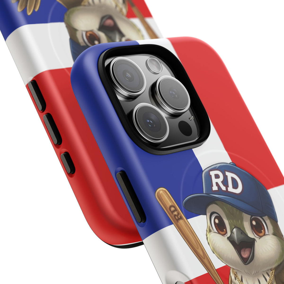 Dominican flag with Cigüa ready for baseball Tough Magnetic Iphone Cases