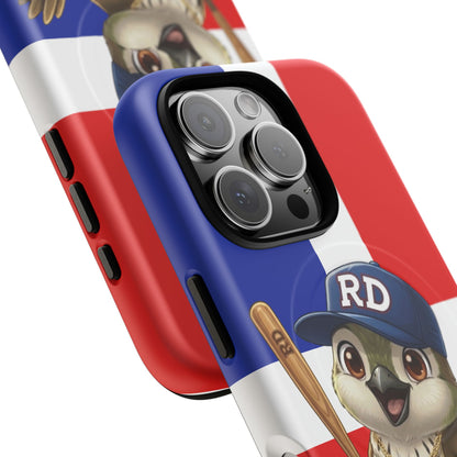 Dominican flag with Cigüa ready for baseball Tough Magnetic Iphone Cases
