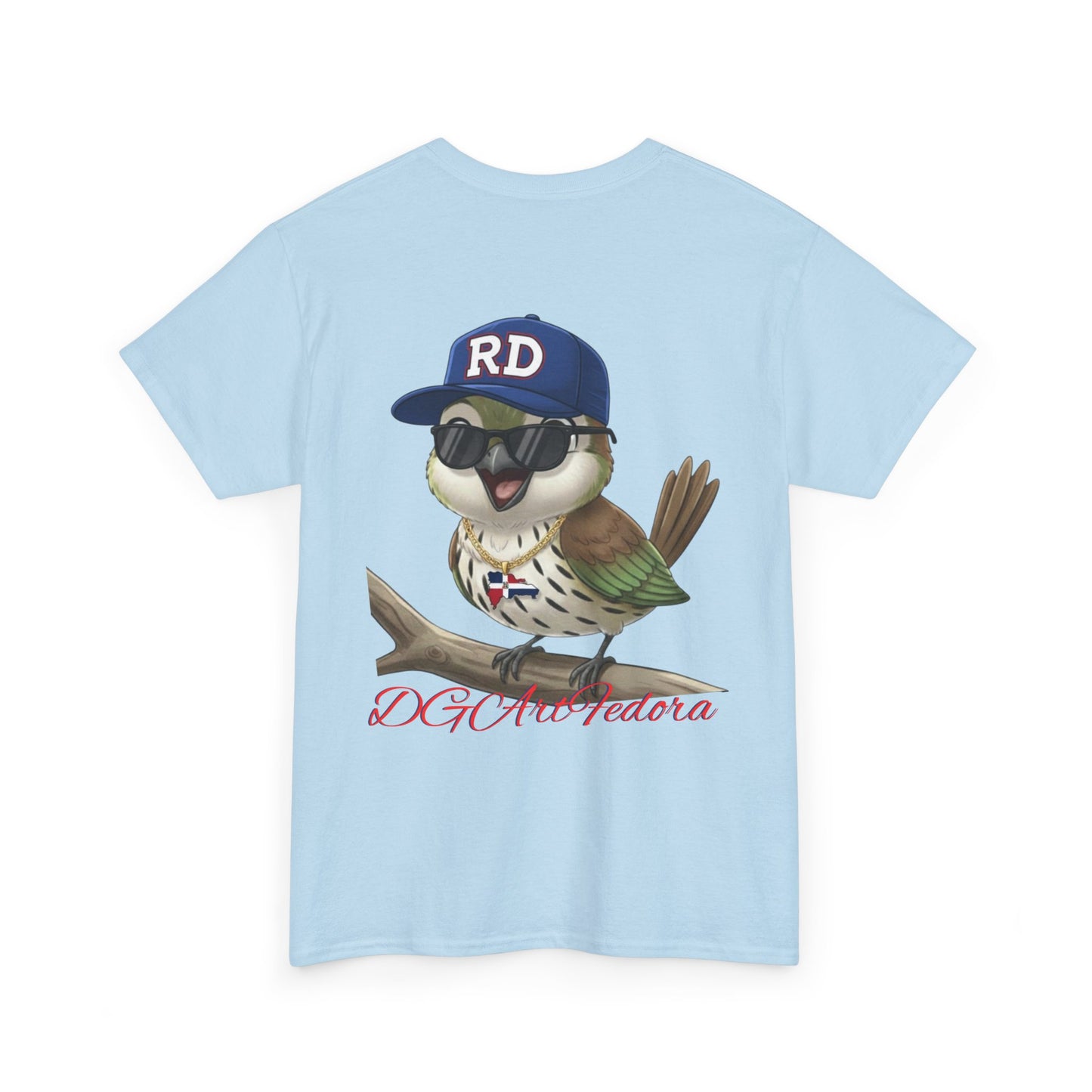 Unisex Heavy Cotton Tee - Cigüita y su Flow Dominicano - Front and Back