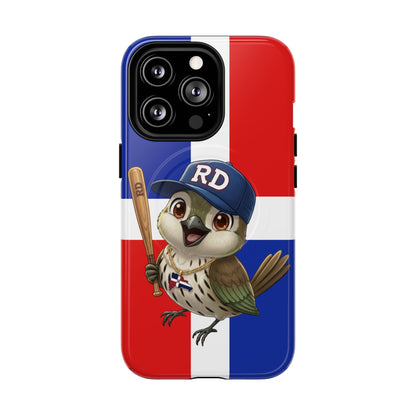 Dominican flag with Cigüa ready for baseball Tough Magnetic Iphone Cases