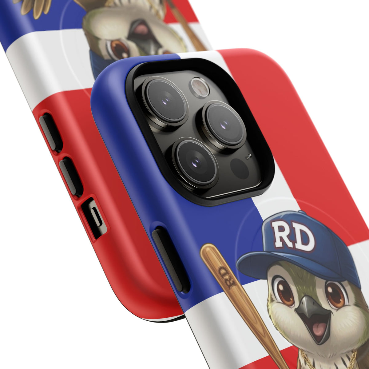 Dominican flag with Cigüa ready for baseball Tough Magnetic Iphone Cases