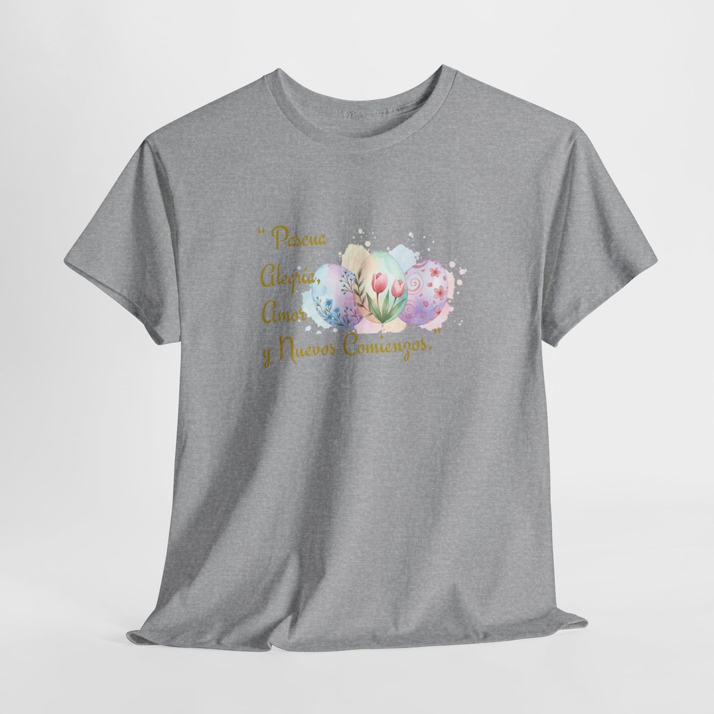 Unisex Heavy Cotton Tee - Easter, Joy, Love, & New Beginnings (Spanish Version)