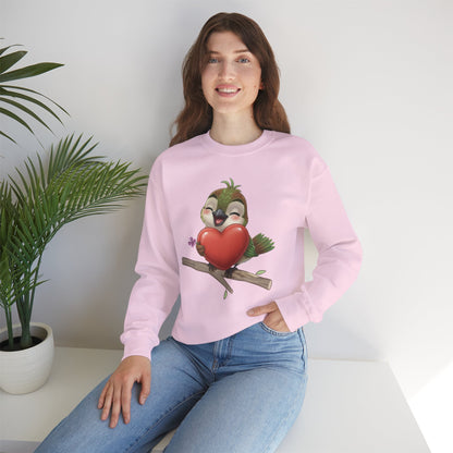 Unisex Heavy Blend Crewneck Sweatshirt Ciguita Hugging a Heart