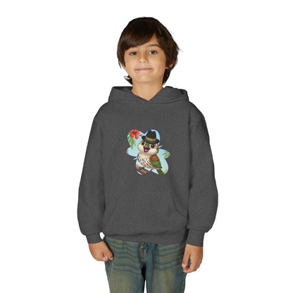 Youth Heavy Blend Hooded Sweatshirt Cigüita the Palmchat