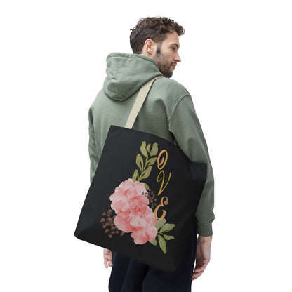 Floral “Love” Design - Tote Bag