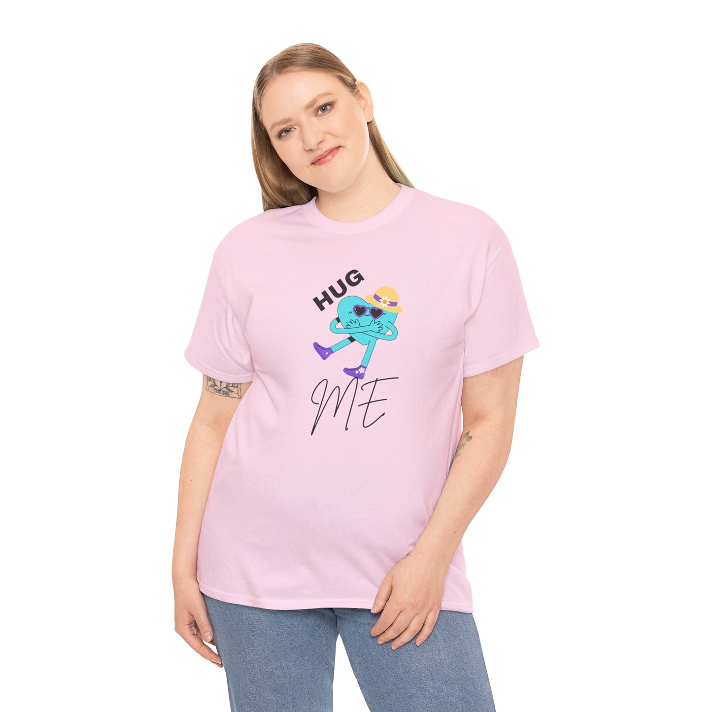 Unisex Heavy Cotton Tee HUG ME GIRL
