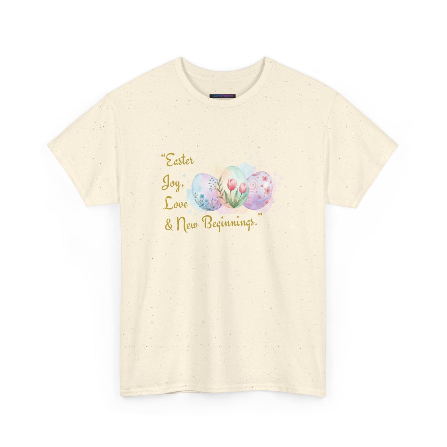 Unisex Heavy Cotton Tee - Easter, Joy, Love, & New Beginnings