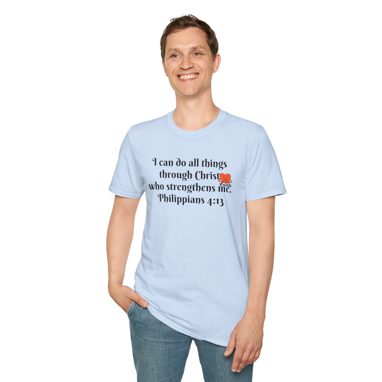 Unisex Softstyle T-Shirt -Philippians 4:13 - I can do all things