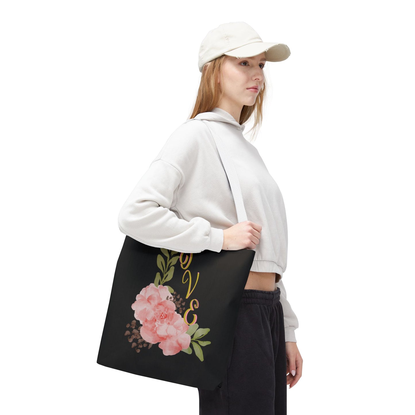 Floral “Love” Design - Tote Bag