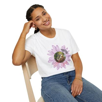 Cigüita Mother’s Embrace Flower Design - Softstyle T-Shirt