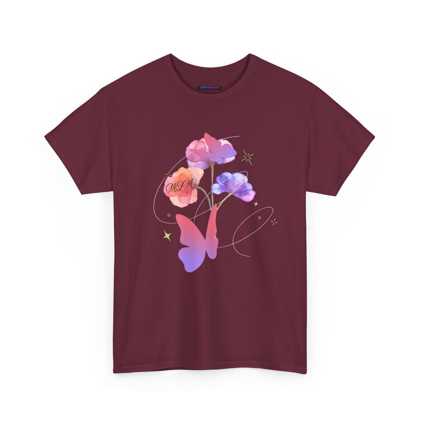 Dreamy Watercolor Flowers & Butterfly - Heavy Cotton Tee