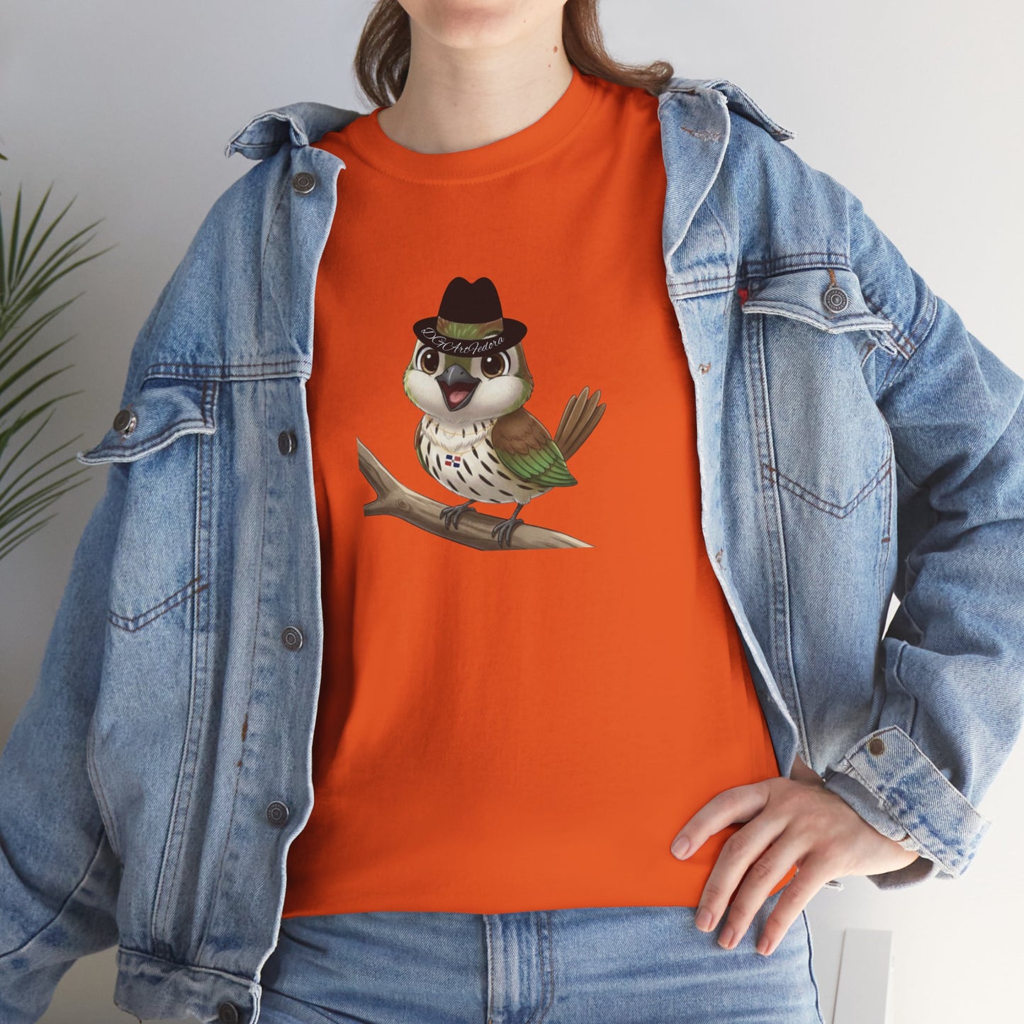 Unisex Heavy Cotton Tee Ciguita Chillin' on a Branch