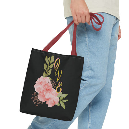 Floral “Love” Design - Tote Bag