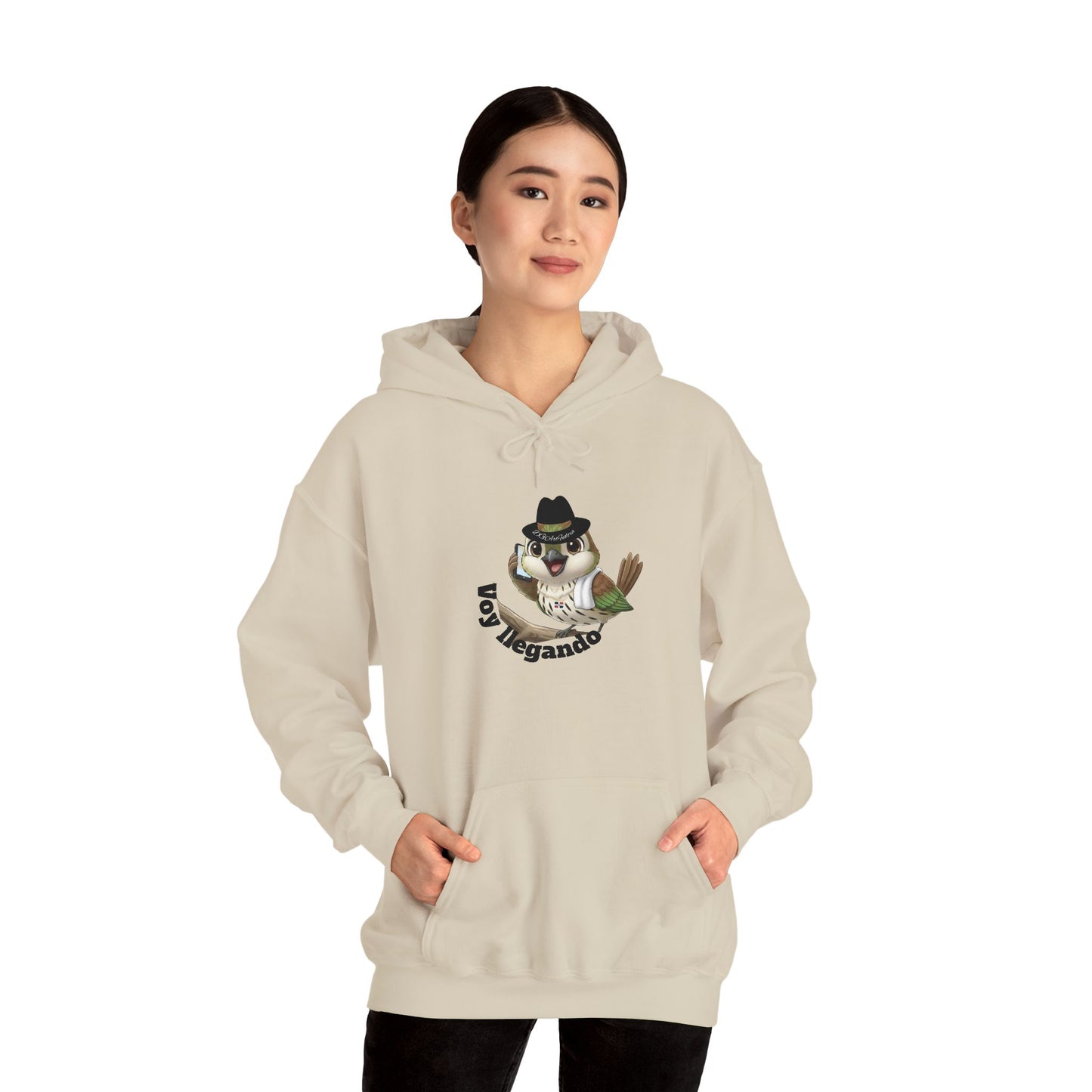 Unisex Heavy Blend  Hooded Sweatshirt with Cigüita "Voy llegando"