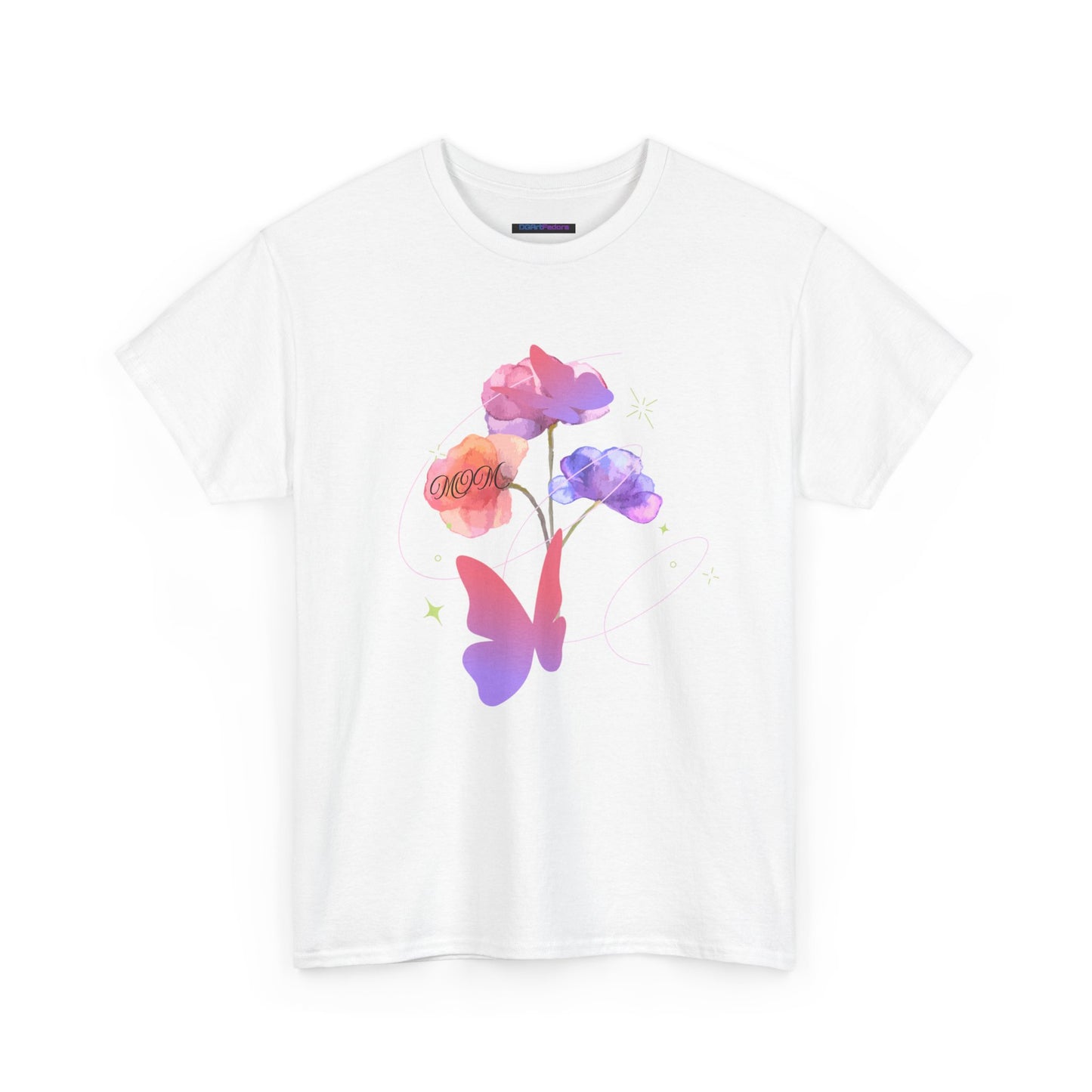 Dreamy Watercolor Flowers & Butterfly - Heavy Cotton Tee