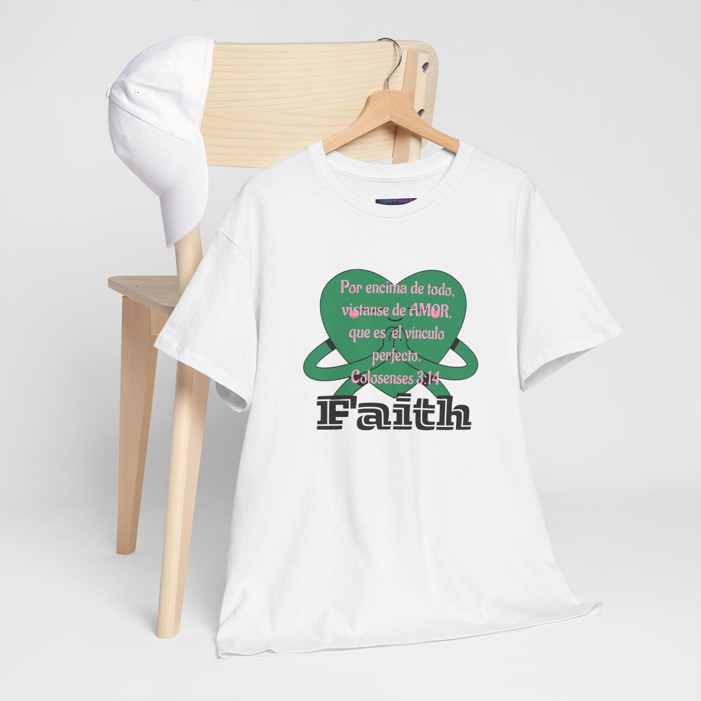Unisex Heavy Cotton Tee - Fe (Faith), Colosenses 3:14