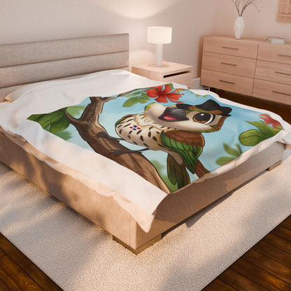 Velveteen Plush Blanket Cigüita the Palmchat