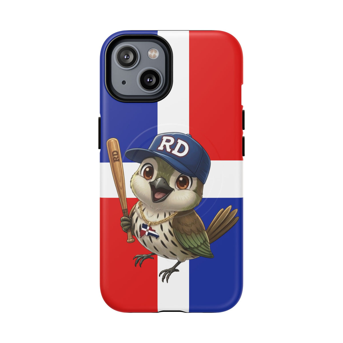 Dominican flag with Cigüa ready for baseball Tough Magnetic Iphone Cases