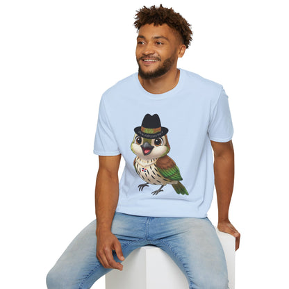 Unisex T-shirt Ciguita the Palmchat with Hat & Chain