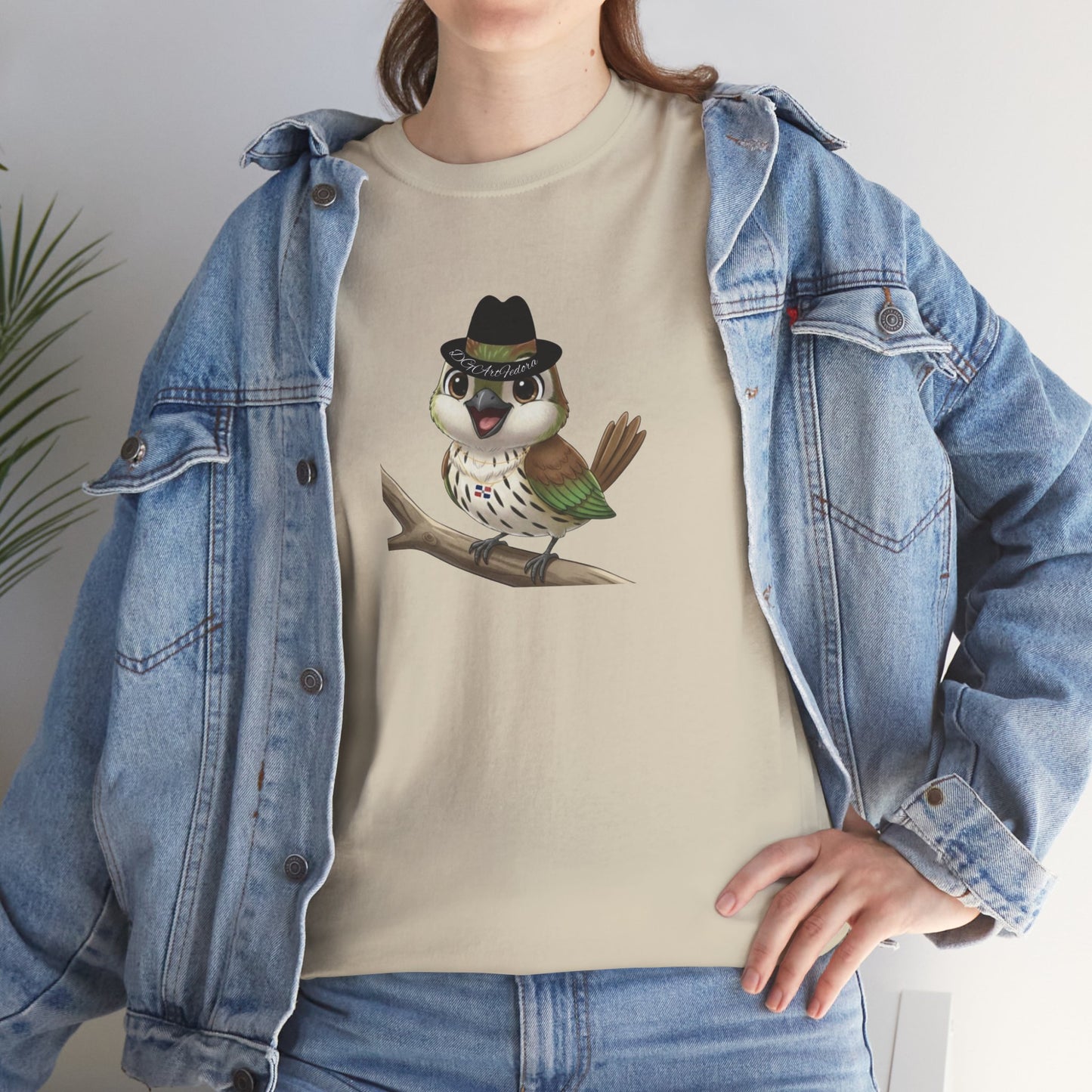 Unisex Heavy Cotton Tee Ciguita Chillin' on a Branch