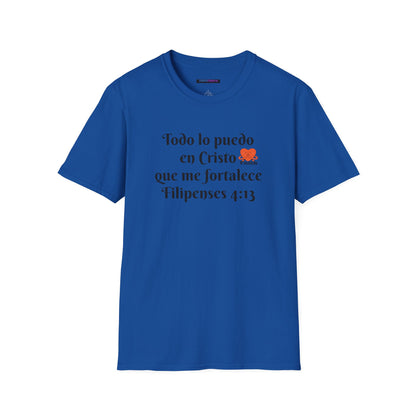 Unisex Softstyle T-Shirt - Filipenses 4:13 - Todo lo puedo en Cristo que me fortalece
