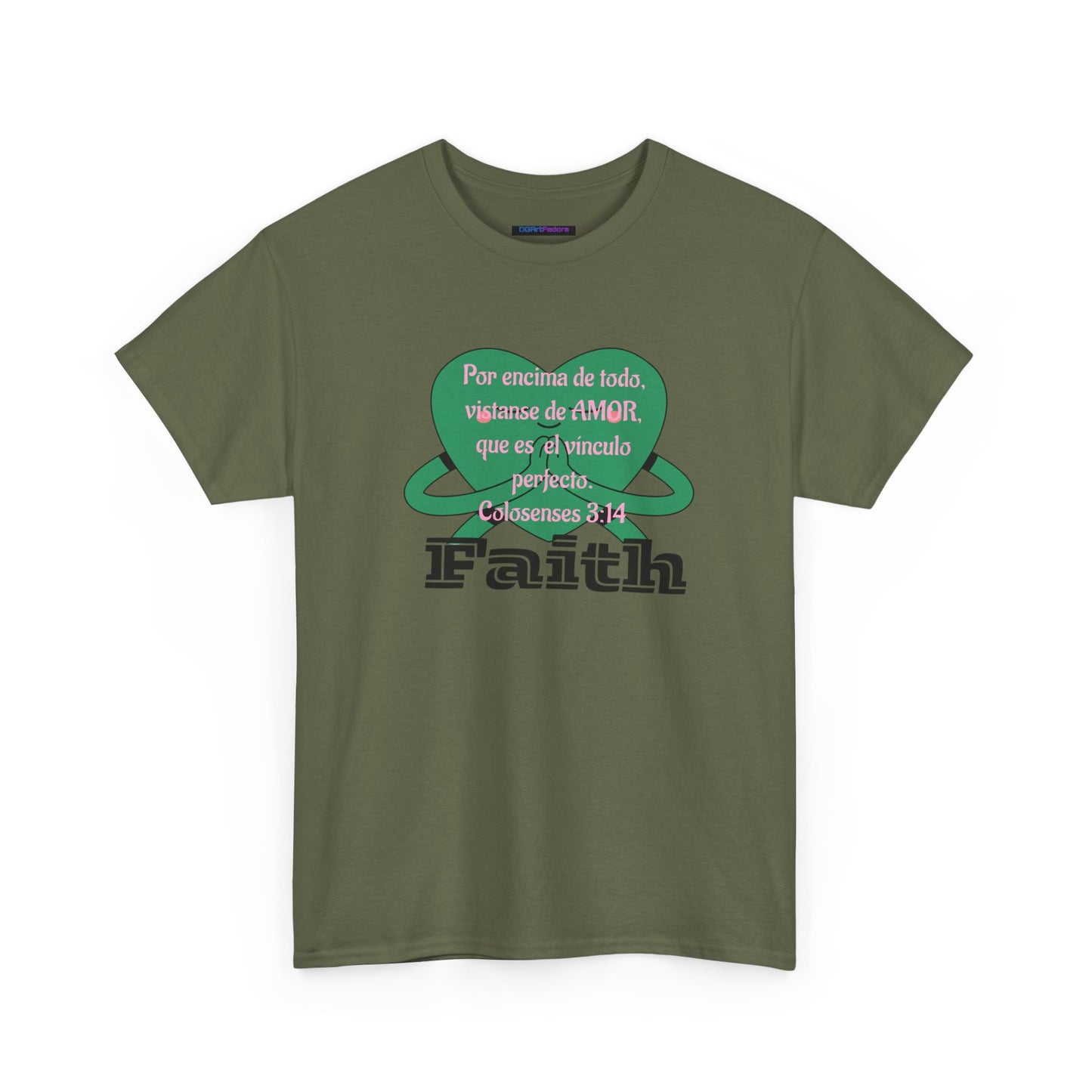 Unisex Heavy Cotton Tee - Fe (Faith), Colosenses 3:14