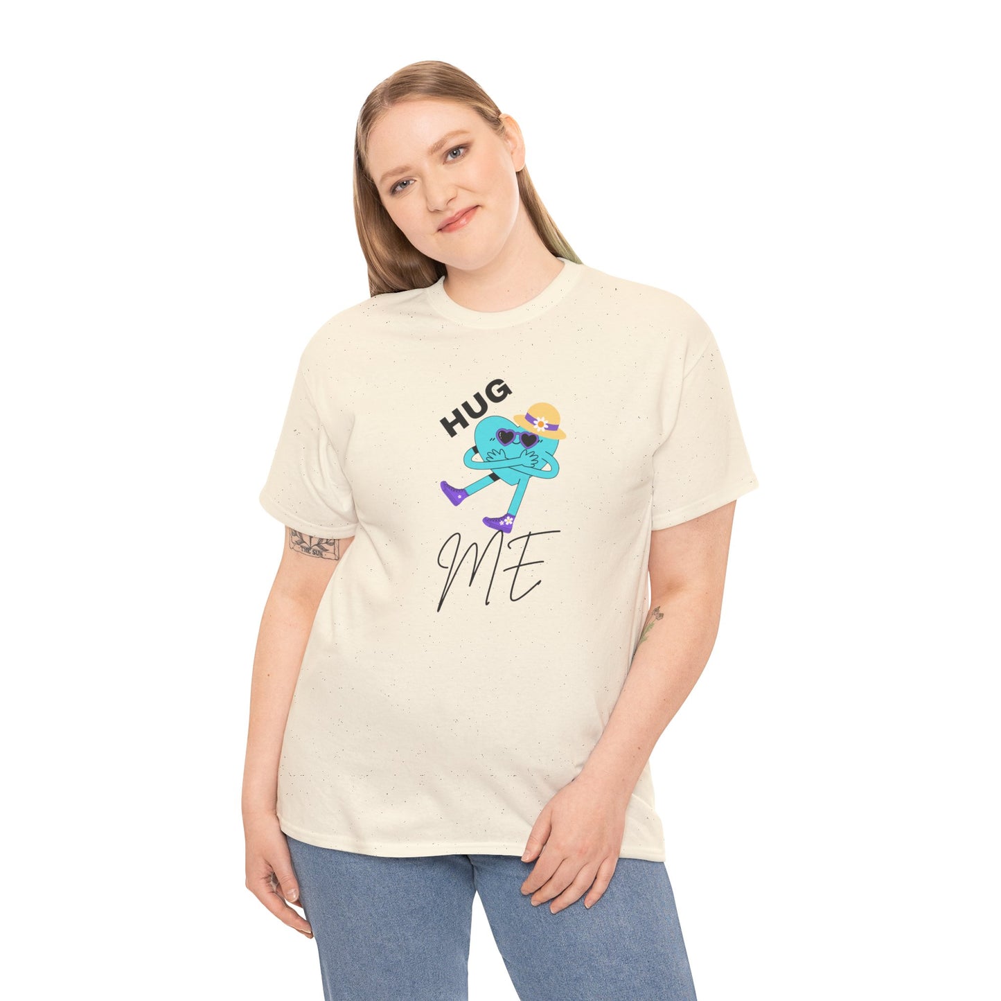 Unisex Heavy Cotton Tee HUG ME GIRL