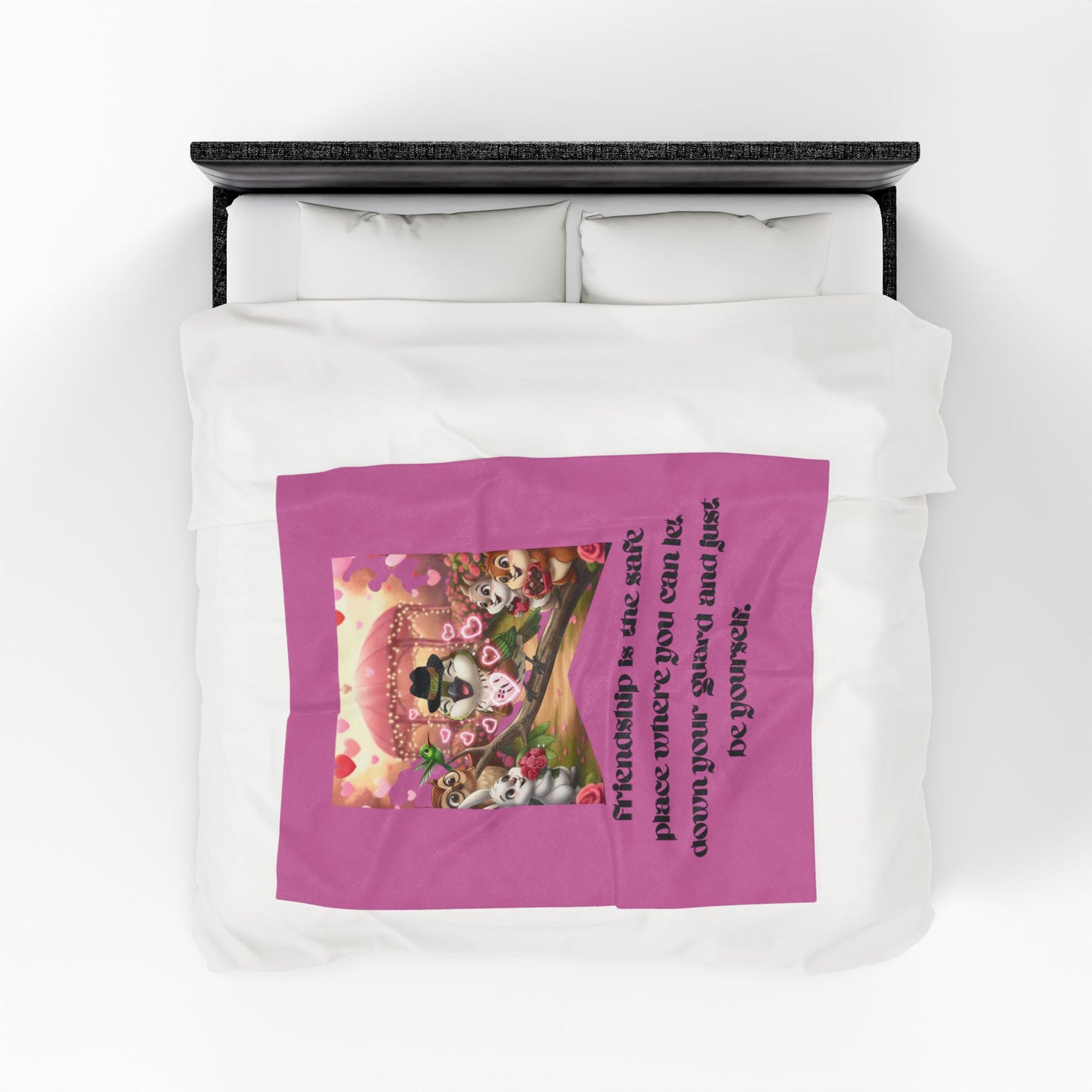 Velveteen Plush Blanket - Be Yourself Friendship