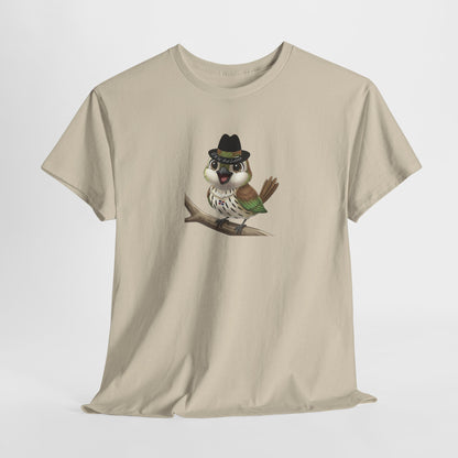 Unisex Heavy Cotton Tee Ciguita Chillin' on a Branch