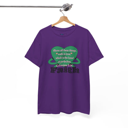 Unisex Heavy Cotton Tee -Faith, Colossians 3:14