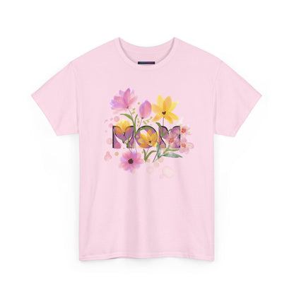 Soft Floral Mom Tribute Design - Heavy Cotton Tee