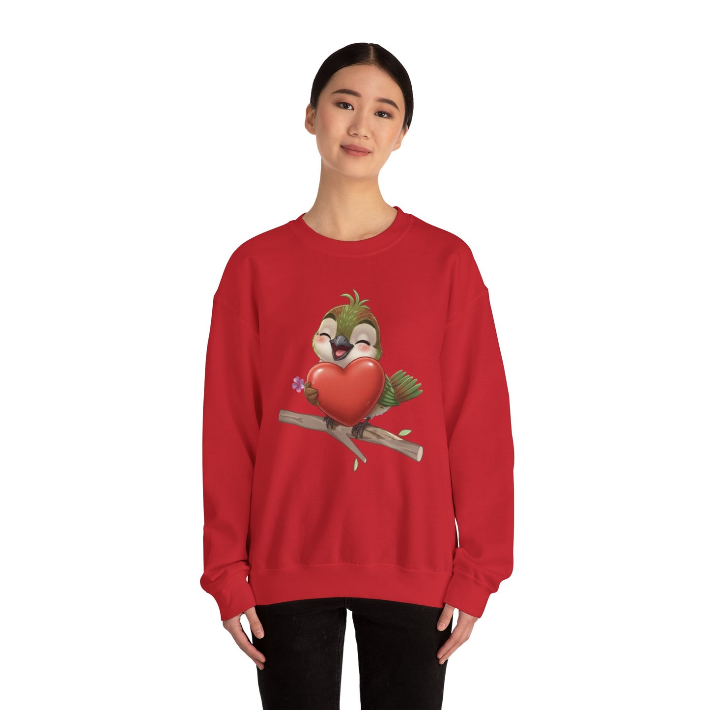 Unisex Heavy Blend Crewneck Sweatshirt Ciguita Hugging a Heart