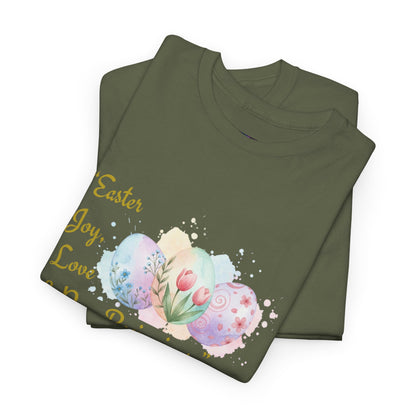 Unisex Heavy Cotton Tee - Easter, Joy, Love, & New Beginnings