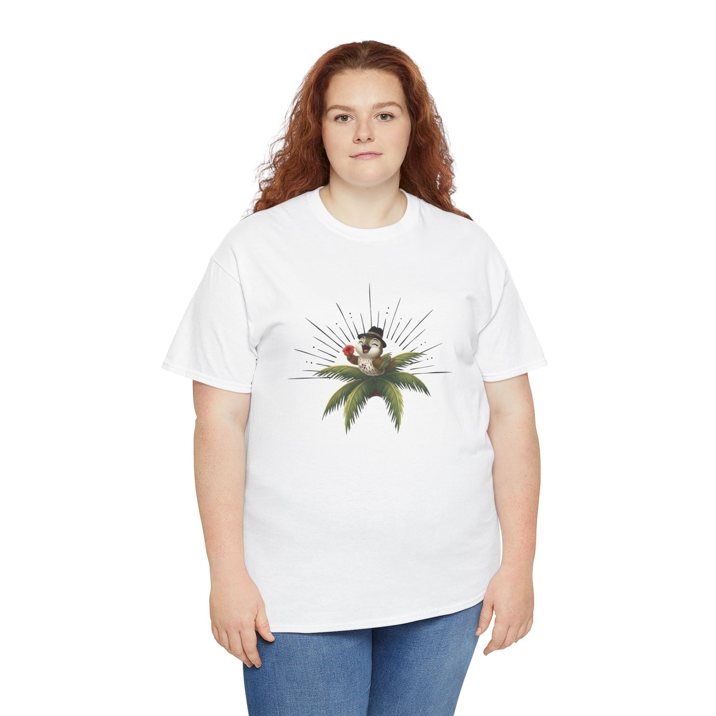 Unisex Heavy Cotton Tee Ciguita Tropical Sunrise