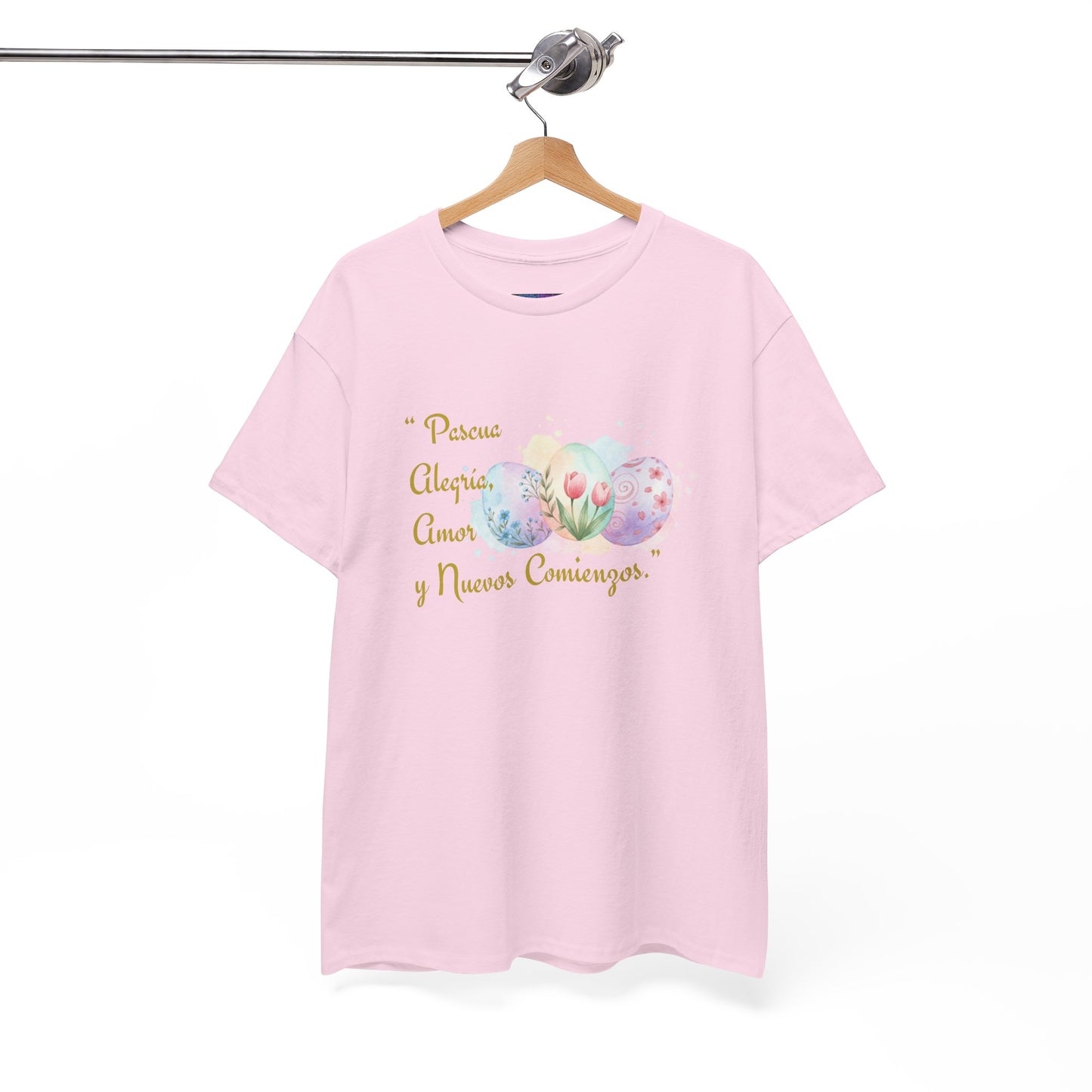 Unisex Heavy Cotton Tee - Easter, Joy, Love, & New Beginnings (Spanish Version)