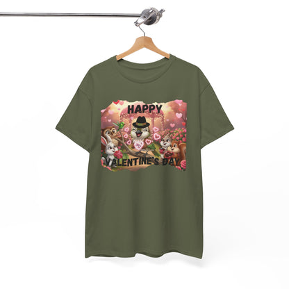 Unisex Heavy Cotton Tee Valentine's Day Ciguita and Friends