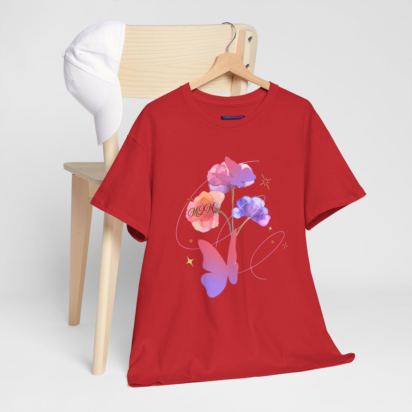 Dreamy Watercolor Flowers & Butterfly - Heavy Cotton Tee