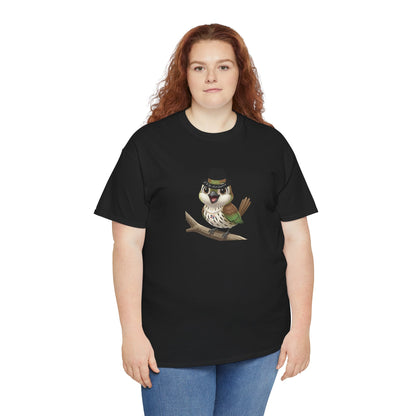Unisex Heavy Cotton Tee Ciguita Chillin' on a Branch