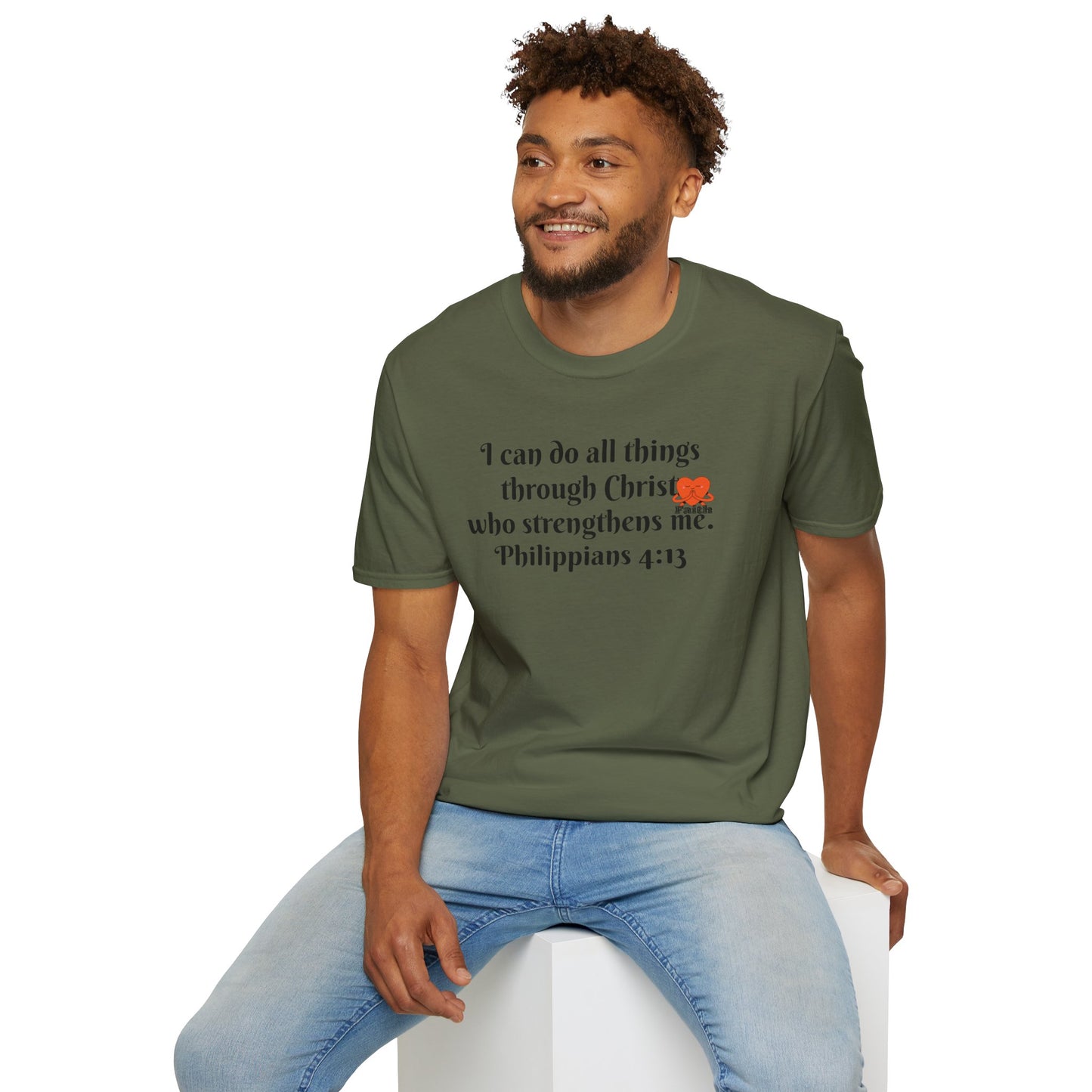 Unisex Softstyle T-Shirt -Philippians 4:13 - I can do all things